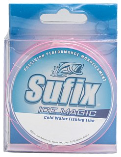 Леска Sufix SFX Ice Magic 50м 0,135мм 2,0кг бело-розовая - фото 3