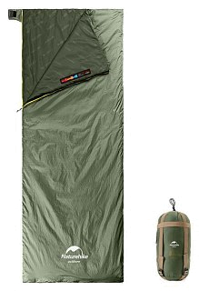 Спальник Naturehike new LW180 mini sleeping bag XL-pine green правый - фото 1