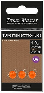 Груз SPRO TM Tungsten Bottom Jigs Uv Orange 1 гр - фото 2