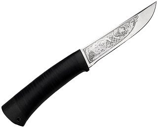 Нож Росоружие Пикник 2 ЭИ-107 кожа рисунок - фото 1