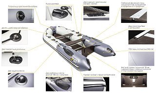 Лодка Мастер лодок Ривьера Компакт 3200 СК комби графит серая - фото 8