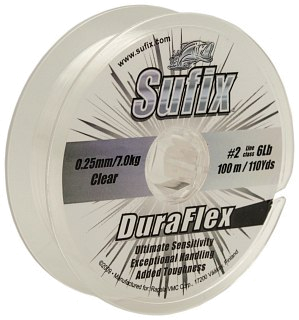 Леска Sufix Duraflex clear x10 100м 0,25мм