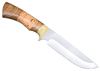 Нож ИП Семин Лорд  65х13  литье береста  гравировка - фото 4