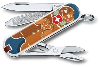 Нож Victorinox Classic Gingerbread Love 58мм 7 функций синий - фото 3