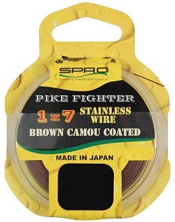 Поводковый материал SPRO 1x7 Brown Coated Wire 30lb 20м