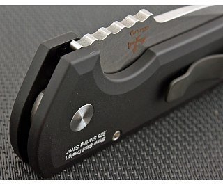 Нож Pro-Tech Rockeye черная рукоять серебряный череп - фото 2