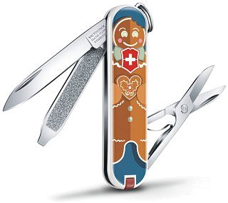 Нож Victorinox Classic Gingerbread Love 58мм 7 функций синий - фото 2