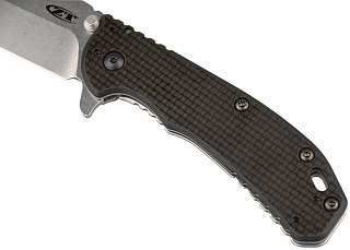 Нож Zero Tolerance складной сталь Elmax черная рукоять карбон - фото 5