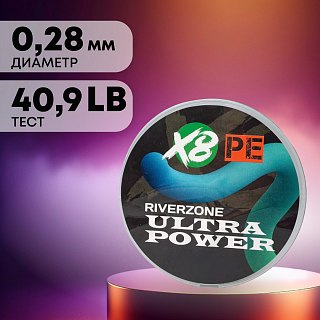 Шнур Riverzone Ultra Power X8 PE 3,0 150м 18,6кг blue - фото 2