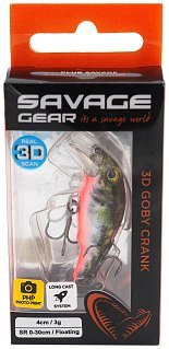 Воблер Savage Gear 3D Goby Сrank SR 4см 3гр F uv red/black