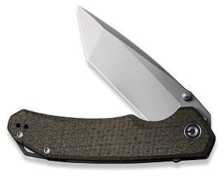 Нож Civivi Brazen Flipper And Thumb Stud Knife Micarta Handle (3.46" D2 Blade) - фото 4