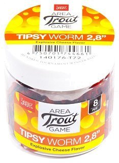 Приманка Lucky John Pro series Tipsy worm 2,3" 05.84/T72 12шт - фото 3