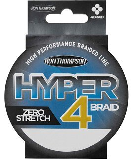 Шнур Ron Thompson Hyper 4-braid 110м 0,10мм 4,5кг 10lb grey
