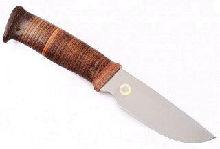 Нож Росоружие Сталкер-2 40х10с2м рукоять кожа коричневая - фото 2