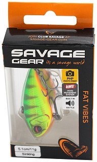 Воблер Savage Gear Fat vibes 5,1см 11гр раттлин firetiger - фото 2