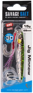 Пилькер Savage Gear 3D jig minnow 15гр 6.8см PHP green mackerel