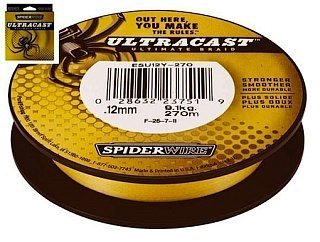 Шнур Spiderwire ultracast ultimate yellow 110м 0,20мм
