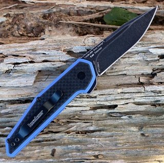 Нож Kershaw Fraxion складной сталь 8Cr13MoV рукоять G10 синяя - фото 4