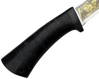 Нож Росоружие Пикник ЭИ-107 кожа позолота гравировка - фото 3