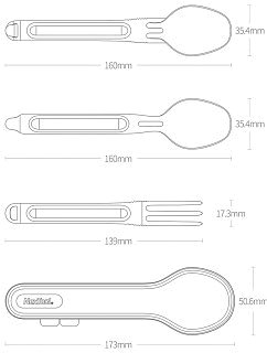 Набор столовых приборов NexTool Titanium cutlery - фото 2