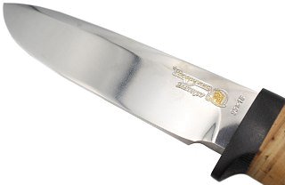 Нож Росоружие Артыбаш 95х18 позолота береста гравировка - фото 5