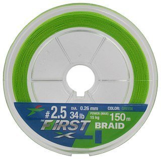 Шнур Intech First Braid X4 150м 2,5/0,26мм green - фото 2
