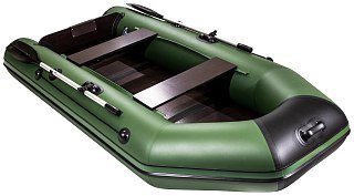 Лодка Мастер лодок Аква 2800 слань-книжка киль зеленый/черный - фото 3