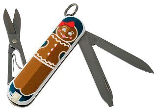 Нож Victorinox Classic Gingerbread Love 58мм 7 функций синий - фото 5