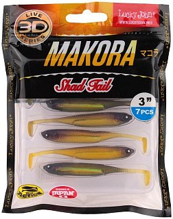 Приманка Lucky John виброхвост 3D series Makora shad tail 07,00/004 7шт - фото 3