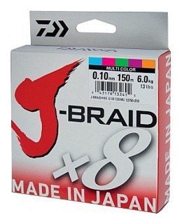 Шнур Daiwa J-Braid X8 0,06мм 150м multicolor - фото 2