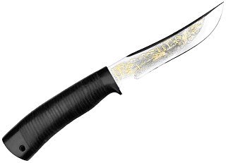 Нож Росоружие Вепрь-2 ЭИ-107 кожа позолота гравировка