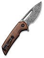 Нож Civivi Odium Flipper Knife Wood Handle (2.65" Damascus Blade) wood 