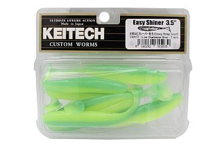 Приманка Keitech виброхвост Easy shiner 3,5" EA11 lime chartreuse glow - фото 2