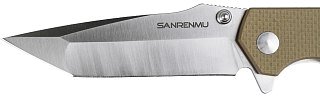Нож Sanrenmu 9002-GW складной сталь Sandvik  12C27 рукоять G10 - фото 6