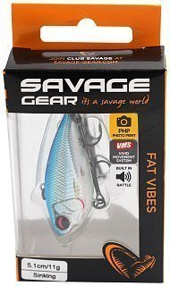 Воблер Savage Gear Fat vibes 5,1см 11гр раттлин blue chrome - фото 2