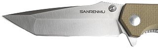 Нож Sanrenmu 9001-GW складной сталь Sandvik  12C27 рукоять G10 - фото 11