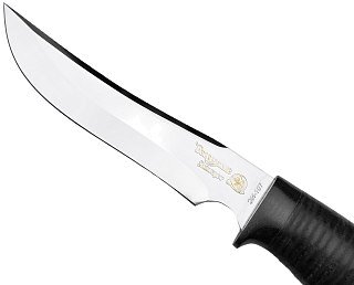 Нож Росоружие Вепрь-2 ЭИ-107 кожа позолота гравировка - фото 5