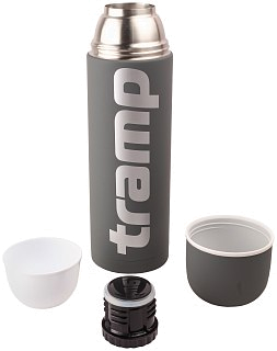 Термос Tramp Soft touch 1,2л серый - фото 1