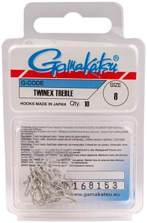 Крючок Gamakatsu тройной Twinex nickel №8